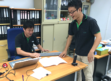 打ち合わせ(図面や仕様を作成など)はタイ国内で実施